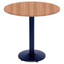 Mesa Bistrô Ferro Preto 111,50 cm (Alt) Disco Redondo Tampo MDP Redondo 60 cm (Larg) x 2,50 cm (Alt) Noce Nat Mesa Bistrô Ferro Preto 111,50 cm (Alt) Disco Redondo Tampo MDP Redondo 60 cm (Larg) x 2,50 cm (Alt) Noce Nat