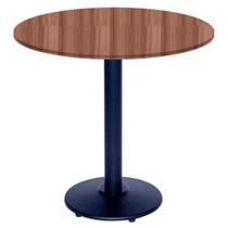 Mesa Bistrô Ferro Preto 111,50 cm (Alt) Disco Redondo Tampo MDP Redondo 70 cm (Larg) x 2,50 cm (Alt) Walnut Mesa Bistrô Ferro Preto 111,50 cm (Alt) Disco Redondo Tampo MDP Redondo 70 cm (Larg) x 2,50 cm (Alt) Walnut