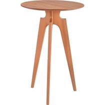 Mesa Bistrô Grécia Em Madeira Maciça Alta 70x70x105 Amêndoa