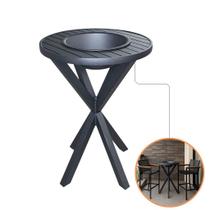 Mesa Bistrô Laurence com Tampo de Alumínio e Champanheira Embutida para Área Gourmet Mesa Bistrô Laurence com Tampo de Alumínio e Champanheira Embutida para Área Gourmet