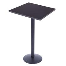 Mesa Bistro Luisiana com Tampo Quadrado Preto de 60cm Base Ferro Preta - 60581