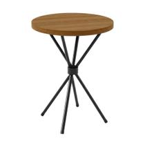 Mesa Bistrô Paonanda Redonda Preto Fosco com Marrom 70x84 cm Mesa Bistrô Paonanda Redonda Preto Fosco com Marrom 70x84 cm