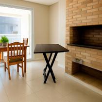 Mesa Bistrô para Area Gourmet Dobrável de Madeira maciça Ismalu