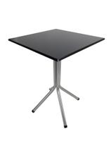 Mesa Bistrô Prata com Tampo Preto 80cm Mesa Bistrô Prata com Tampo Preto 80cm