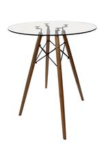 Mesa Bistro Pulpito Redondo 70cm Vidro Temperado Eiffel Charles Eames Bar Barzinho Café Palestra Igreja