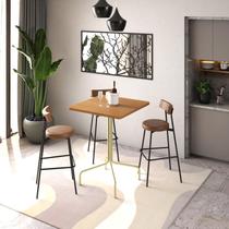 Mesa Bistrô Quadrada Orgânica Soho 80cm Est.Champanhe
