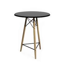 Mesa Bistrô Redonda Base Madeira Maciça 60Cm Preta Cor: Preto Mesa Bistrô Redonda Base Madeira Maciça 60Cm Preta Cor: Preto