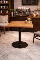 Mesa Bistrô Retangular 70cmx60cm Moderno e Funcional Cor Base:Preto