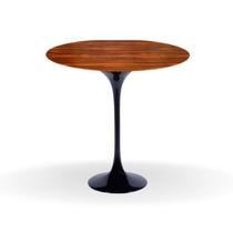 Mesa Bistrô Saarinen 60 cm Tampo Pau Ferro Base Preta Mesa Bistrô Saarinen 60 cm Tampo Pau Ferro Base Preta