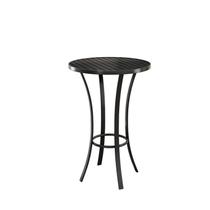 Mesa Bistro Tampo 70x70cm Ripado Aluminio Ubatuba Preto