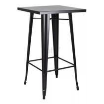 Mesa Bistro Tolix Alta Preta 60 X 60 Cm - Bar/café Mesa Bistro Tolix Alta Preta 60 X 60 Cm - Bar/café