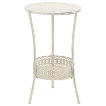 Mesa Bistrô vidaXL 40x70 cm Metal Vintage Branco Mesa Bistrô vidaXL 40x70 cm Metal Vintage Branco