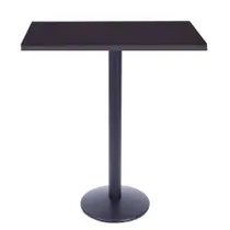 Mesa Bistrô Zeta 111,50 cm (Altura) com Tampo em MDP Quadrado 60 cm Preto