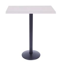 Mesa Bistrô Zeta 111,50 cm (Altura) com Tampo em MDP Quadrado 70 cm Branco