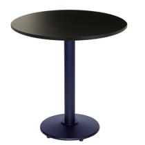 Mesa Bistrô Zeta 111,50 cm (Altura) com Tampo em MDP Redonda 70 cm Preto