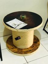 Mesa Bobina de Sisal e Resina Mesa Bobina de Sisal e Resina