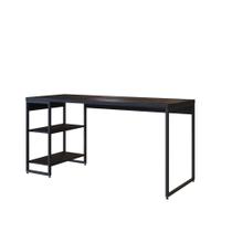 Mesa C/estante Baixa 150x64x75cm C/02 Prateleiras Preto ônix / Preto ônix / Mesa C/estante Baixa 150x64x75cm C/02 Prateleiras Preto ônix / Preto ônix /