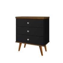 Mesa Cab. Status 3 Gavetas - Preto/Jequitiba