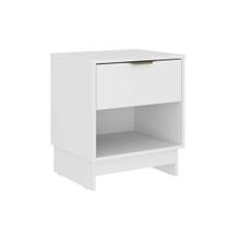 Mesa Cabeceira 1145 - c/1 Gaveta Branco/Courano Branco - Carraro