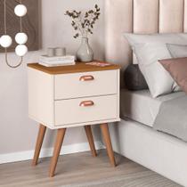 Mesa Cabeceira 2 Gavetas La Plata Off White Nature