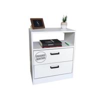 Mesa Cabeceira 50Cm Criado Branco 2 Gavetas Mdf Lateral Cama Mesa Cabeceira 50Cm Criado Branco 2 Gavetas Mdf Lateral Cama