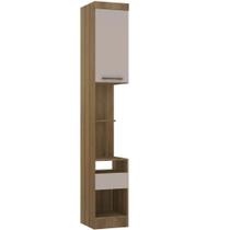 Mesa Cabeceira Alta 38cm 1Porta 1Gaveta Paris Avelã Cinammon Mesa Cabeceira Alta 38cm 1Porta 1Gaveta Paris Avelã Cinammon