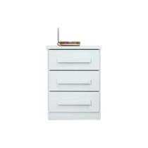 Mesa Cabeceira Baião c/ 3 Gavetas Branco - Lopas