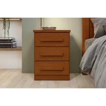 Mesa Cabeceira Baião c/ 3 Gavetas Frassino - Lopas