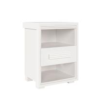 Mesa cabeceira branca Cairo 1 Gaveta e 2 Prateleiras Fenix