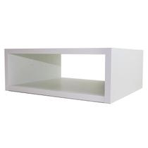 Mesa Cabeceira Branca Suspensa Em Mdf 35X13X20