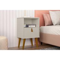 Mesa Cabeceira Búzios c/ 1 Gaveta e 1 Nicho Off White - Linea Brasil Mesa Cabeceira Búzios c/ 1 Gaveta e 1 Nicho Off White - Linea Brasil