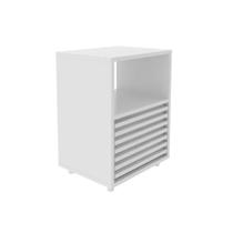 Mesa Cabeceira Casal CM-8042 c/ 1 Gaveta Branco - Tecno Mobili