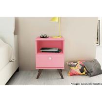 Mesa Cabeceira Casal RT3019 c/ 1 Gaveta Rosa - Movelbento