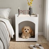 Mesa Cabeceira Casinha Cachorro Gato Pet Ninho Branco Mesa Cabeceira Casinha Cachorro Gato Pet Ninho Branco