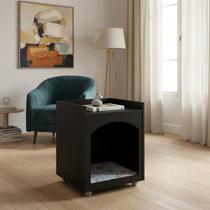 Mesa Cabeceira Casinha de Cachorro/Gato PET Preto Fosco
