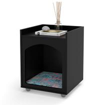 Mesa Cabeceira Casinha de Cachorro Gato PET Preto Fosco