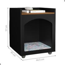 Mesa Cabeceira Casinha de Cachorro Gato PET Preto Freijo Mesa Cabeceira Casinha de Cachorro Gato PET Preto Freijo