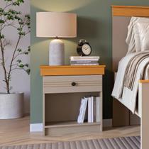 Mesa Cabeceira Compacta 1 Gaveta Mdf Para Quarto