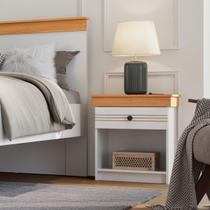 Mesa Cabeceira Compacta 1 Gaveta Mdf Para Quarto