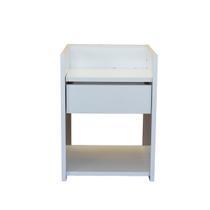 Mesa Cabeceira Compacta 32x30x45 Gaveta Nicho Moderna Quarto Branco Mesa Cabeceira Compacta 32x30x45 Gaveta Nicho Moderna Quarto Branco