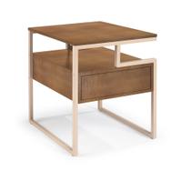 Mesa Cabeceira Copacabana em Aço Carbono Dourado
