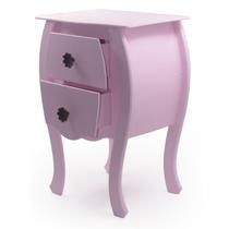 Mesa Cabeceira Criado Retro Armário Gaveteiro 2 Gavetas Bombe Gaveteiro Para Quarto Infantil Escritorio Recepção Madeira Pintada Gaveteirinho