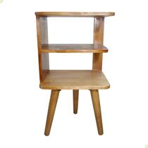 Mesa Cabeceira E Em Madeira Tripé Retrô Pé Palito Mesa Cabeceira E Em Madeira Tripé Retrô Pé Palito