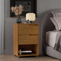 Mesa Cabeceira em Mdf com 2 Gavetas e 1 Nicho da Vinci