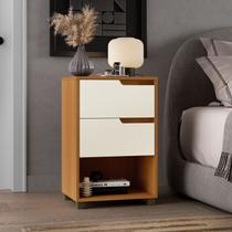 Mesa Cabeceira em Mdf com 2 Gavetas e 1 Nicho da Vinci