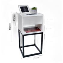 Mesa Cabeceira Industrial 30cm BASE PRETA - MONTADO Mesa Cabeceira Industrial 30cm BASE PRETA - MONTADO