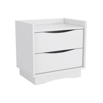 Mesa Cabeceira Infantil c/ 2 Gavetas M261 Branco - Kappesberg