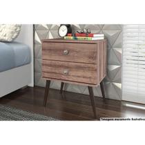 Mesa Cabeceira Infantil RT 3032 c/ 2 Gavetas Rustico - Movelbento