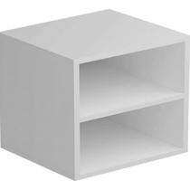 Mesa Cabeceira Lateral de cama Suspensa Quarto Ecos Branco