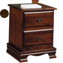 Mesa Cabeceira Madeira Castanho Brilhante